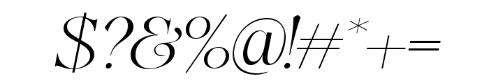 Swily Bright Italic Font OTHER CHARS