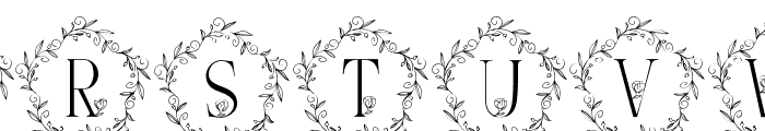 Swirl Floral Monogram Font LOWERCASE