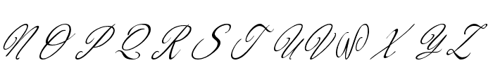 Swirly Italic Font UPPERCASE