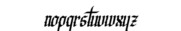 Syclone Italic Font LOWERCASE