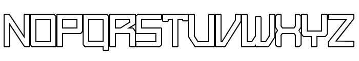 Syntachron Condensed Outline Font UPPERCASE