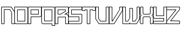 Syntachron Condensed Outline Font LOWERCASE