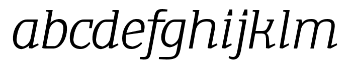 TA Shusha Light Italic Font LOWERCASE