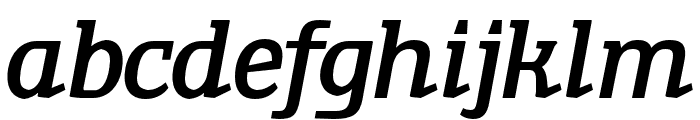 TA Shusha Medium Italic Font LOWERCASE