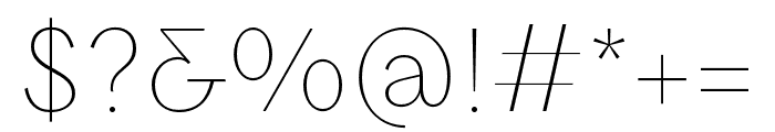 TA Solivare Extra Light Font OTHER CHARS
