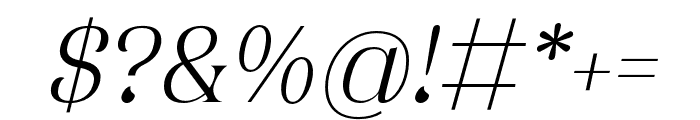 TATypefire-LightItalic Font OTHER CHARS