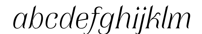 TATypefire-LightItalic Font LOWERCASE
