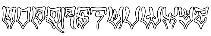 TFTeenageRiot-Outline Font UPPERCASE