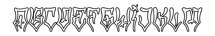 TFTeenageRiot-Outline Font LOWERCASE