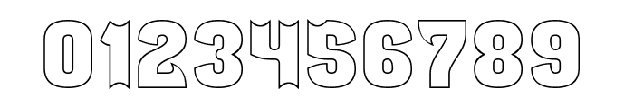 THE ACTION HERO-Hollow Font OTHER CHARS