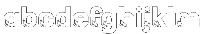 THE BOKRUN Variation Outline Font LOWERCASE