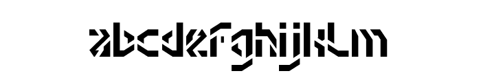 THE FLAT SHAPE-Light Font LOWERCASE