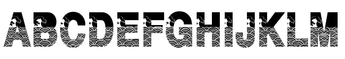 THE GREAT WAVE Font UPPERCASE