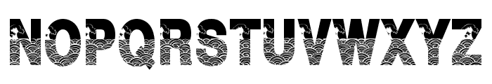 THE GREAT WAVE Font UPPERCASE