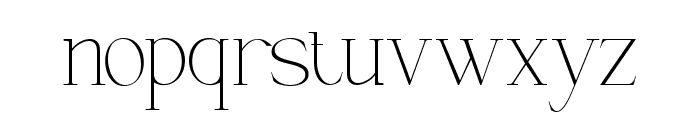 THE HEVERLY SERIF Thin Font LOWERCASE