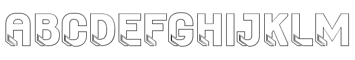 THEBOKRUN-VariationOutline Font UPPERCASE