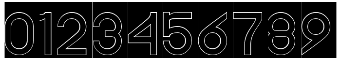 THINKING NUMBERS-Hollow-Inverse Font OTHER CHARS