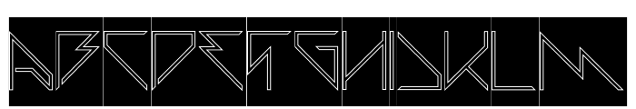 THUNDER STORM-Hollow-Inverse Font UPPERCASE