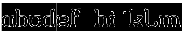 TIGER PATTERN-Hollow-Inverse Font LOWERCASE