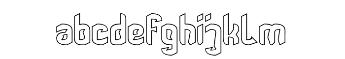 TOY SOLDIER-Hollow Font LOWERCASE