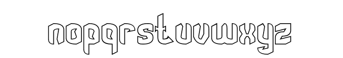 TOY SOLDIER-Hollow Font LOWERCASE