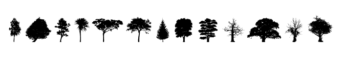 TREES Font UPPERCASE