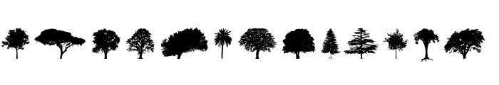 TREES Font UPPERCASE