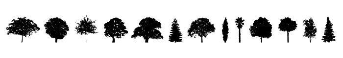 TREES Font LOWERCASE