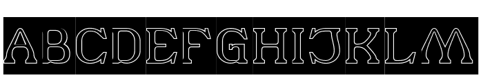 TWILIGHT ZONE-Hollow-Inverse Font UPPERCASE