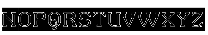 TWILIGHT ZONE-Hollow-Inverse Font UPPERCASE