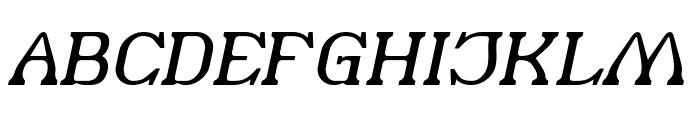 TWILIGHT ZONE Italic Font UPPERCASE