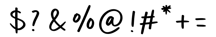 TXCD Freehand Regular Font OTHER CHARS