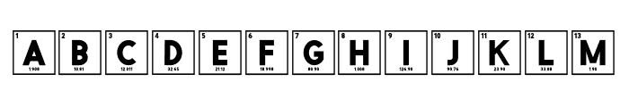 Table Of Elements XX Font LOWERCASE