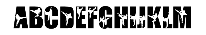 Taekwondo Font UPPERCASE