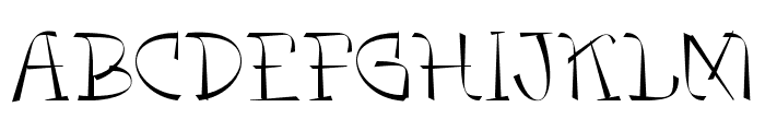 Takashimura Thin Font UPPERCASE