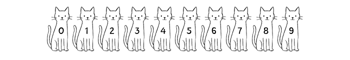 Tall Cat Short Cat Font OTHER CHARS