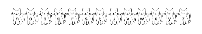 Tall Cat Short Cat Font LOWERCASE