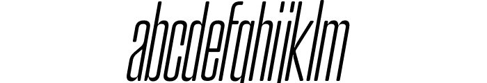 Tallica Thin Oblique Font LOWERCASE