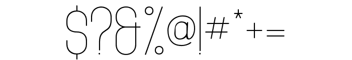 Tanaka-Thin Font OTHER CHARS