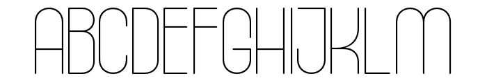Tanaka-Thin Font UPPERCASE