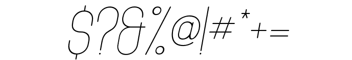 Tanaka-ThinItalic Font OTHER CHARS