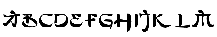 Tancho-Regular Font LOWERCASE