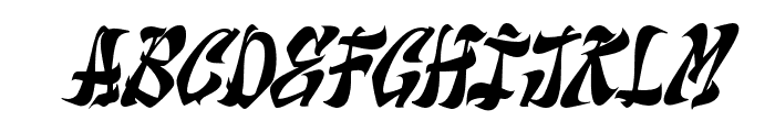 Tanuki-Slant Font UPPERCASE