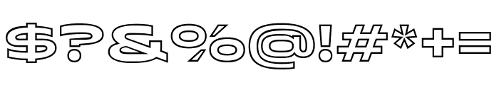 Taruno Wide Outline Regular Font OTHER CHARS
