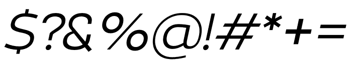 Tata Light Italic Font OTHER CHARS