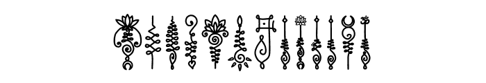 Tattoo Doodle Font UPPERCASE