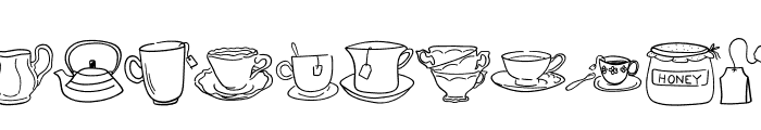 Tea Doodle Font UPPERCASE
