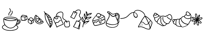 Teashop Doodles Font UPPERCASE