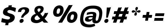 Tebel Sans Bold Italic Font OTHER CHARS