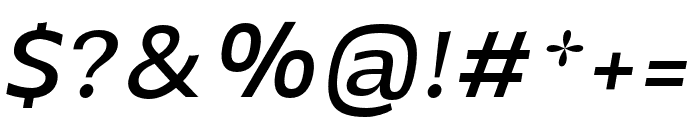 Tebel Sans Italic Font OTHER CHARS